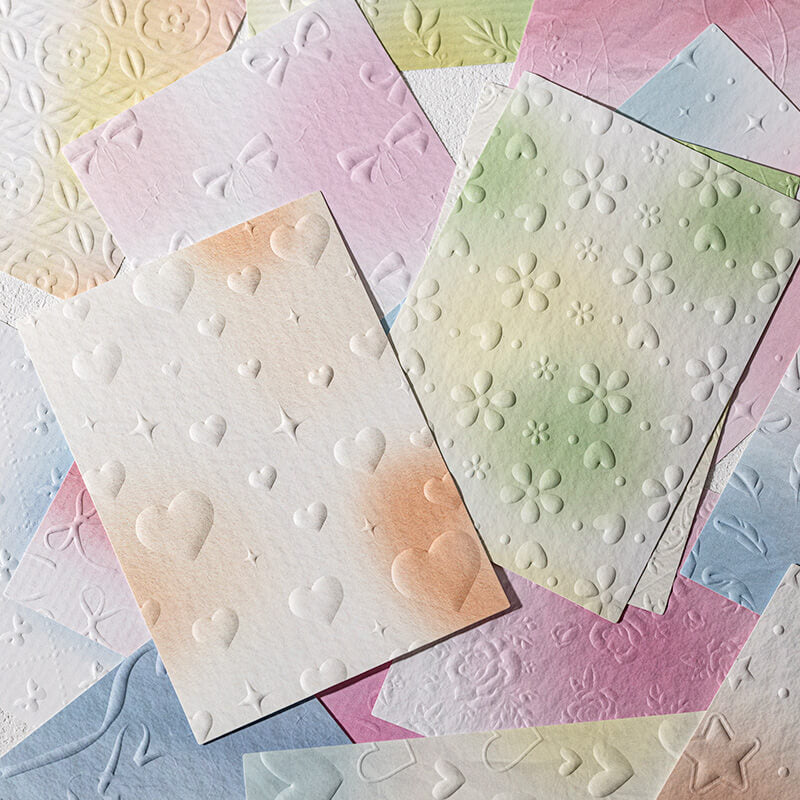 Embossed 3D Scrapbooking Paper | 23 PCS