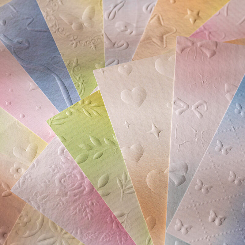 Embossed 3D Scrapbooking Paper | 23 PCS