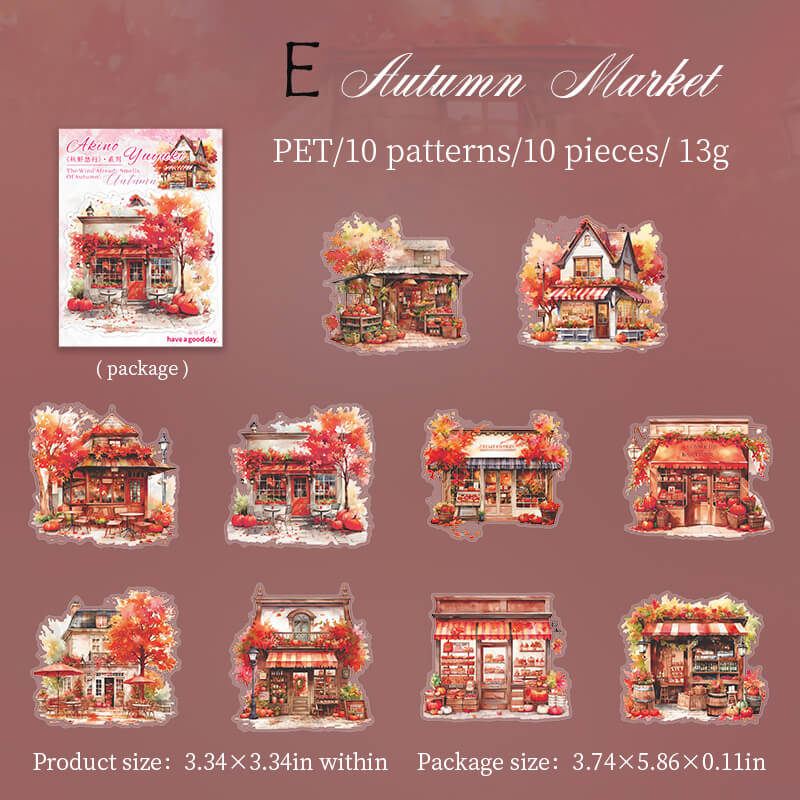 Autumn Market Stickers | 10 PCS