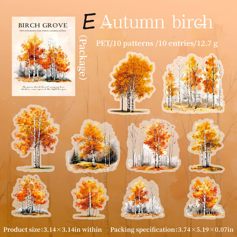 Birch Forest Stickers | 10 PCS