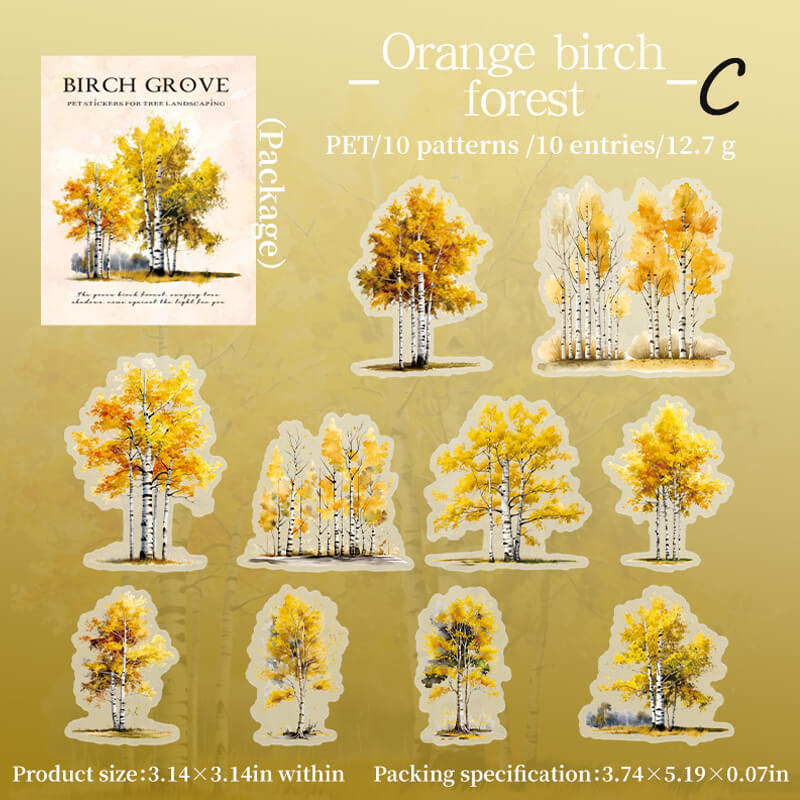 Birch Forest Stickers | 10 PCS