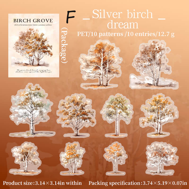 Birch Forest Stickers | 10 PCS