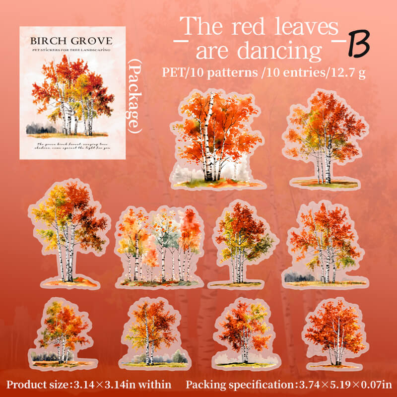 Birch Forest Stickers | 10 PCS