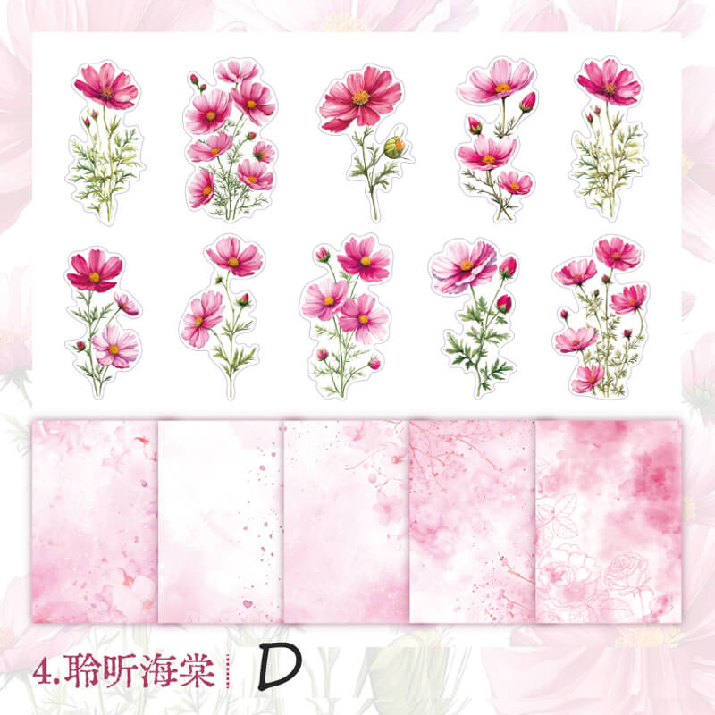 Blooming Flowers Sticker | 30 PCS