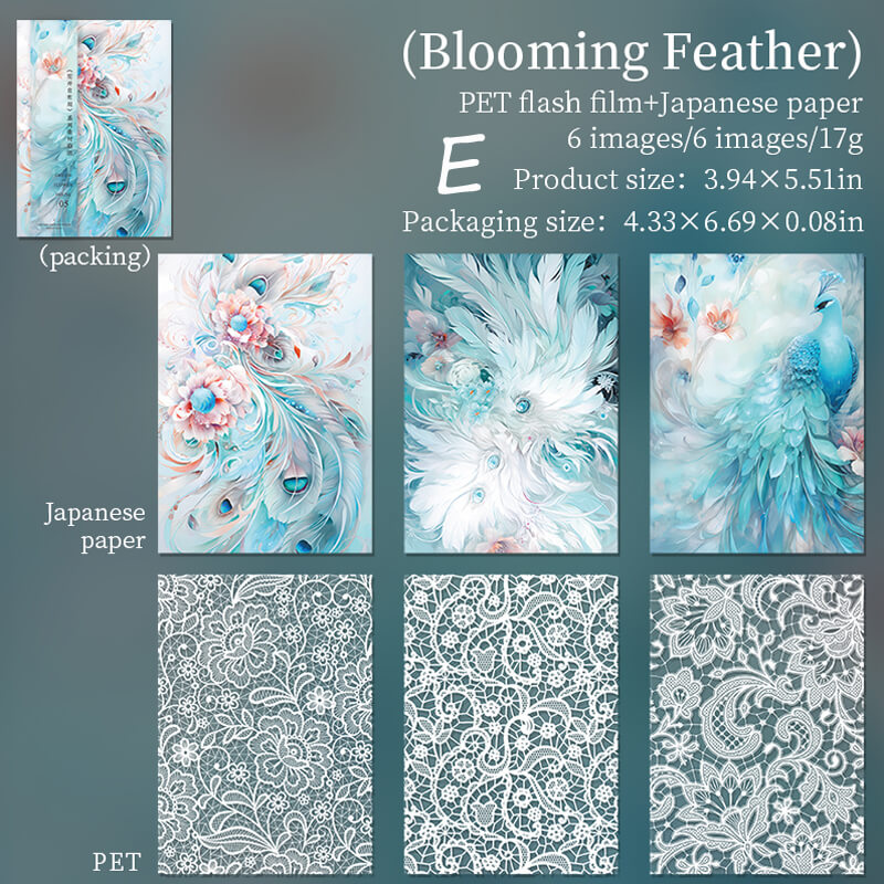 Blooming Flowers Background Stickers | 6 PCS