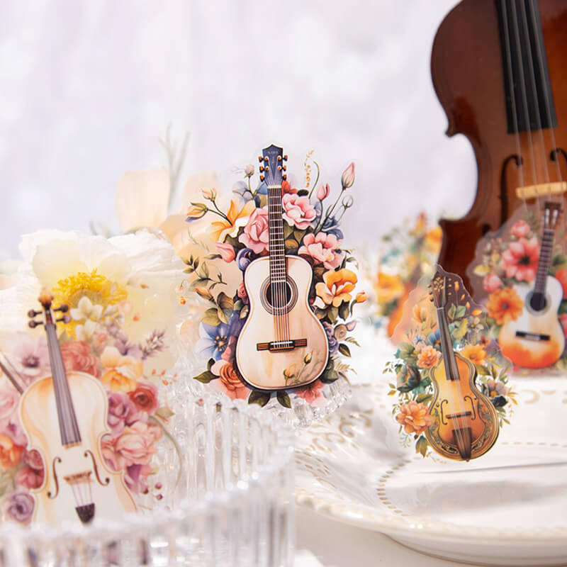 Blooming Musical Instrument Stickers | 20 PCS