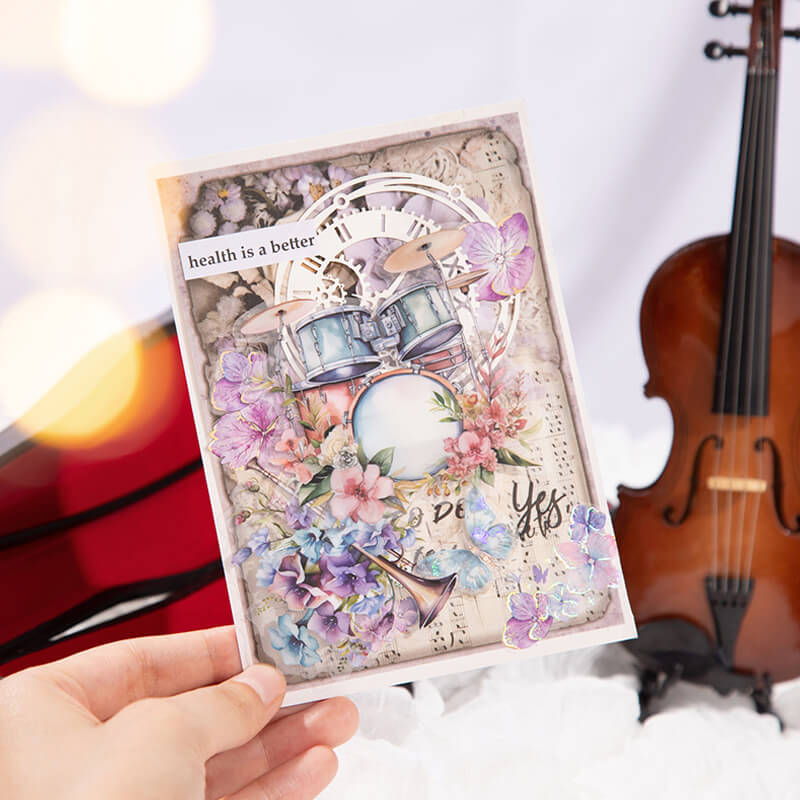 Blooming Musical Instrument Stickers | 20 PCS