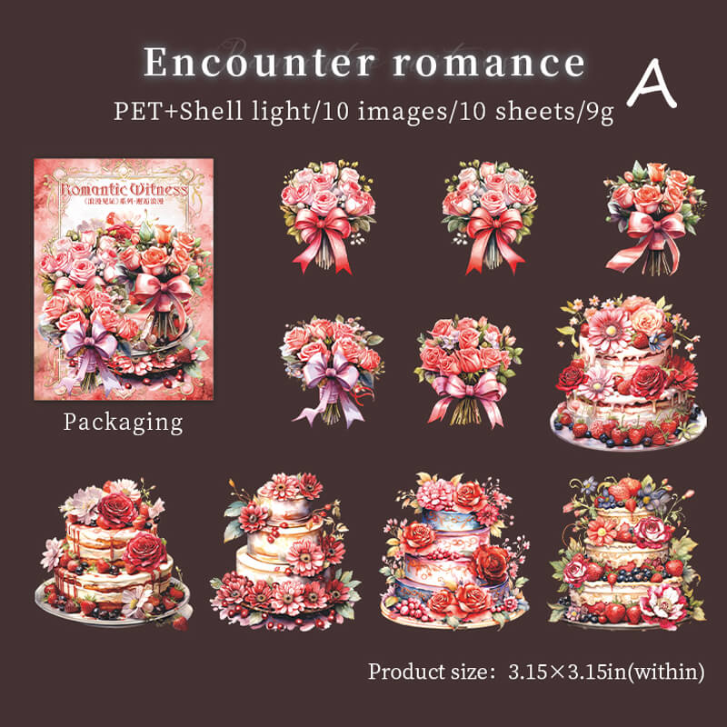 Bouquet Cake Stickers | 10 PCS