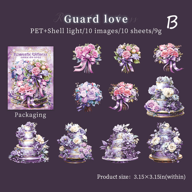 Bouquet Cake Stickers | 10 PCS