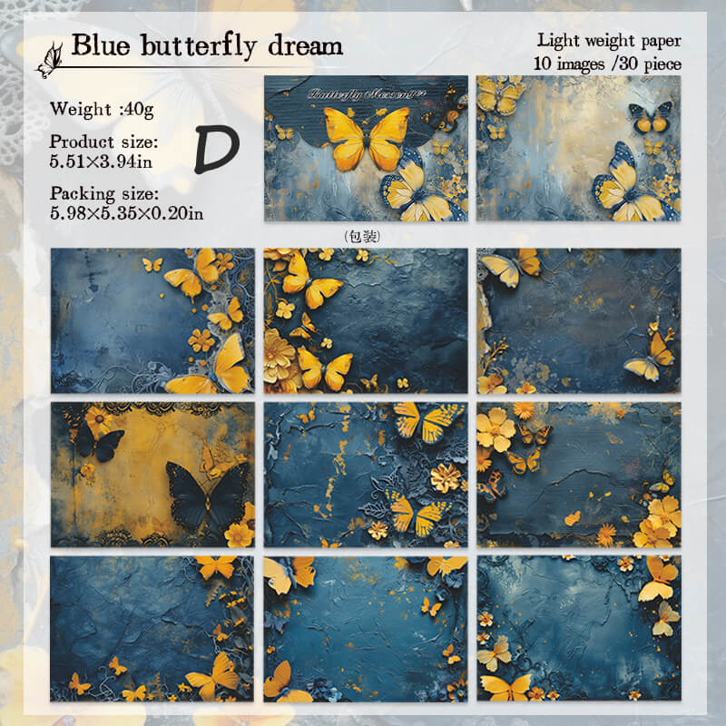 Butterfly Background Scrapbook Paper | 30 PCS