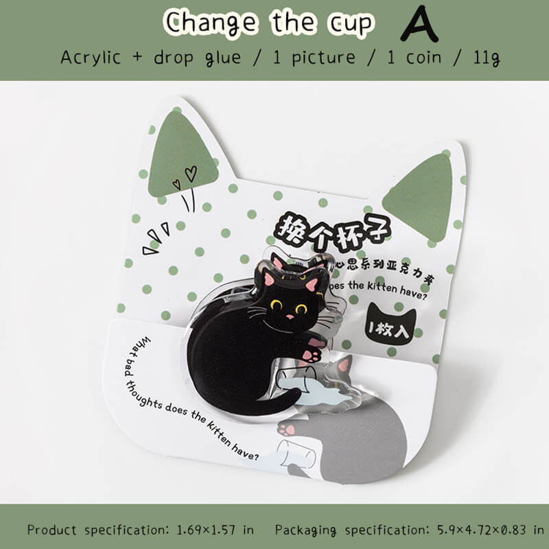 Black Cat Acrylic Clips | 1 Piece