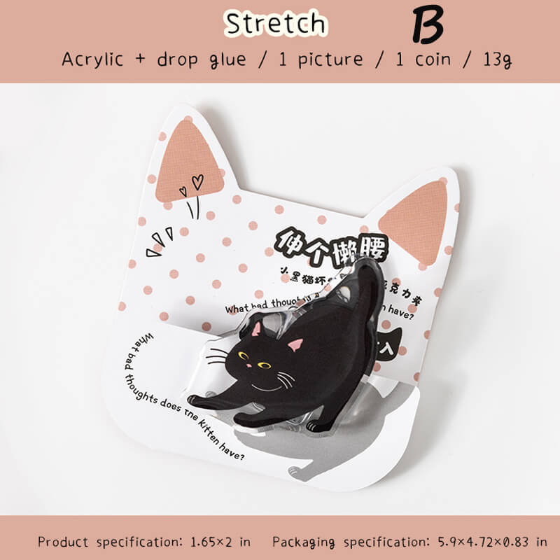 Black Cat Acrylic Clips | 1 Piece