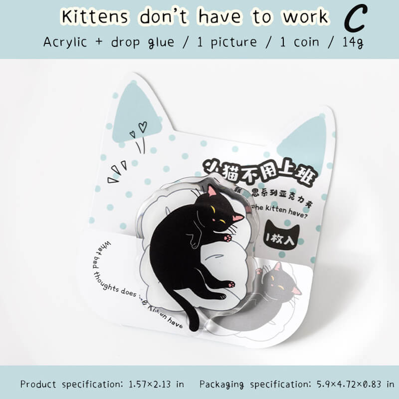 Black Cat Acrylic Clips | 1 Piece