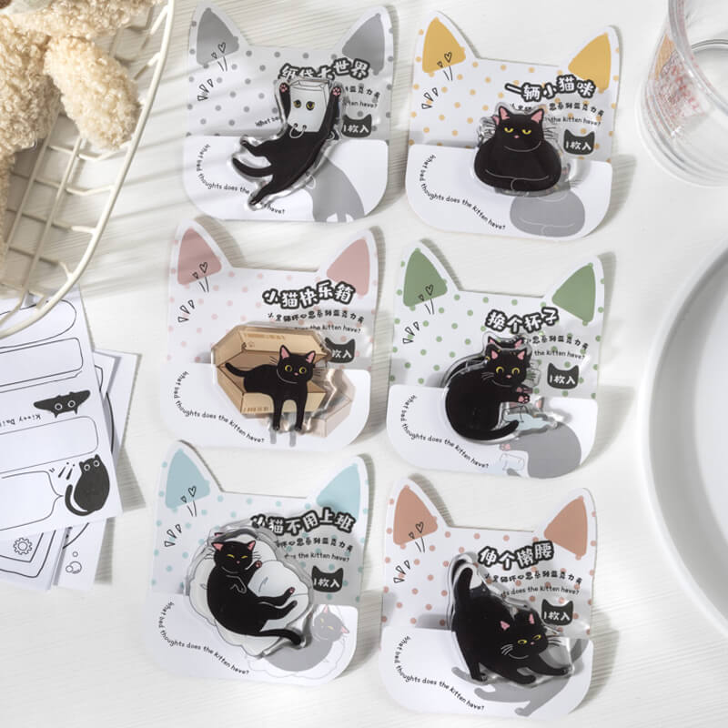 Black Cat Acrylic Clips | 1 Piece