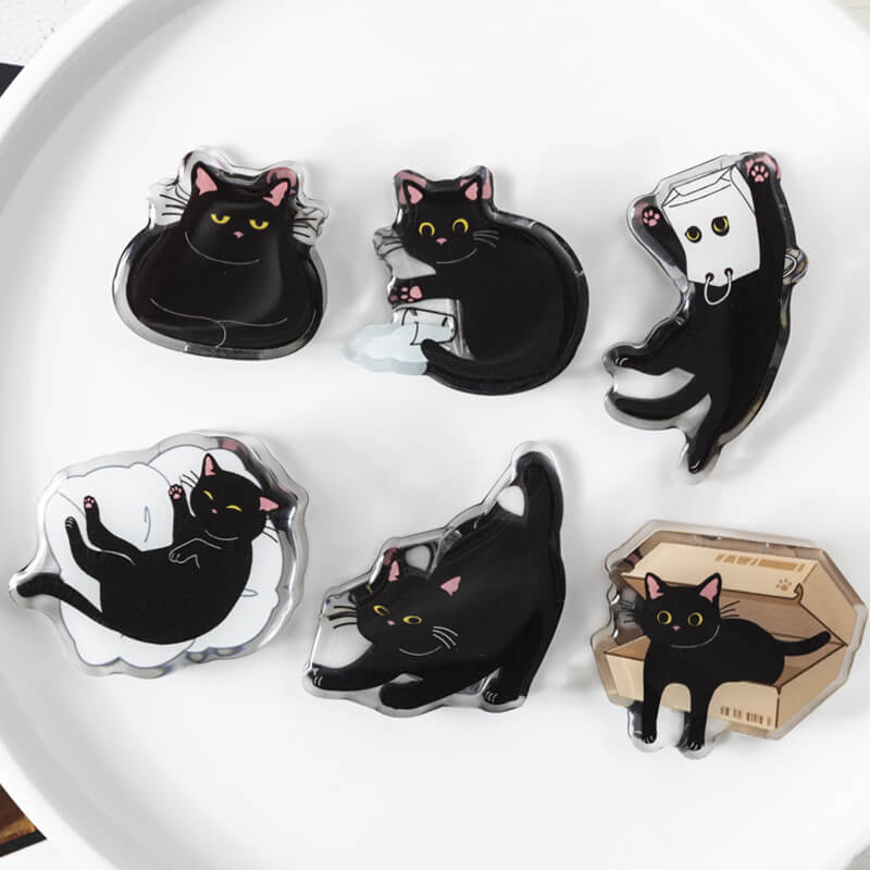 Black Cat Acrylic Clips | 1 Piece