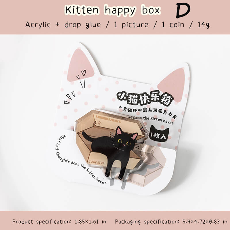 Black Cat Acrylic Clips | 1 Piece