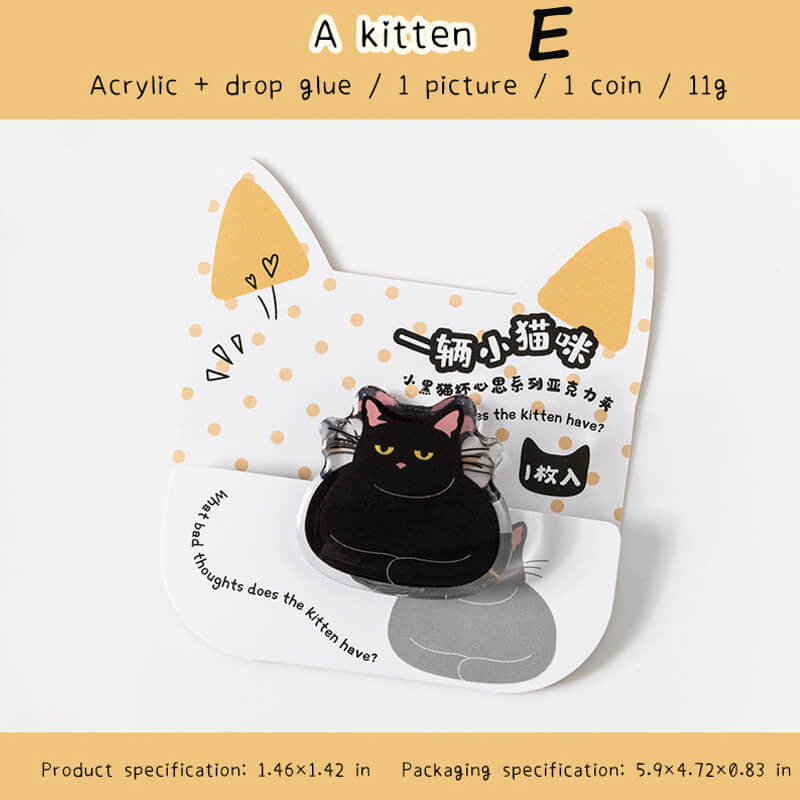 Black Cat Acrylic Clips | 1 Piece