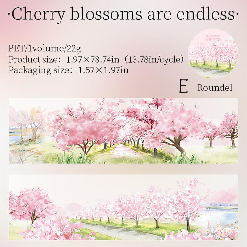 Cherry Blossom PET Tape | 1 Roll