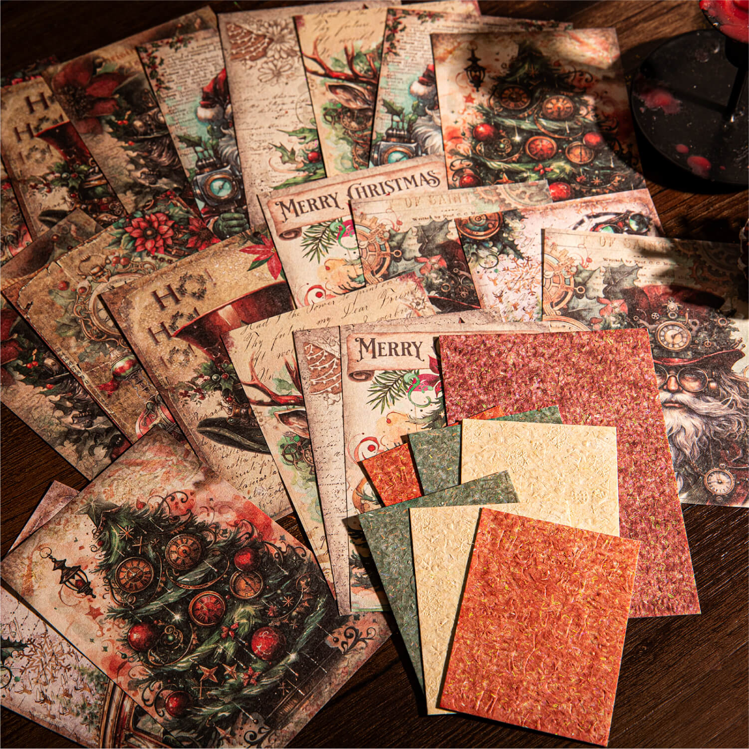 Christmas Adventure Embossed Scrapbooking Paper | 28 PCS