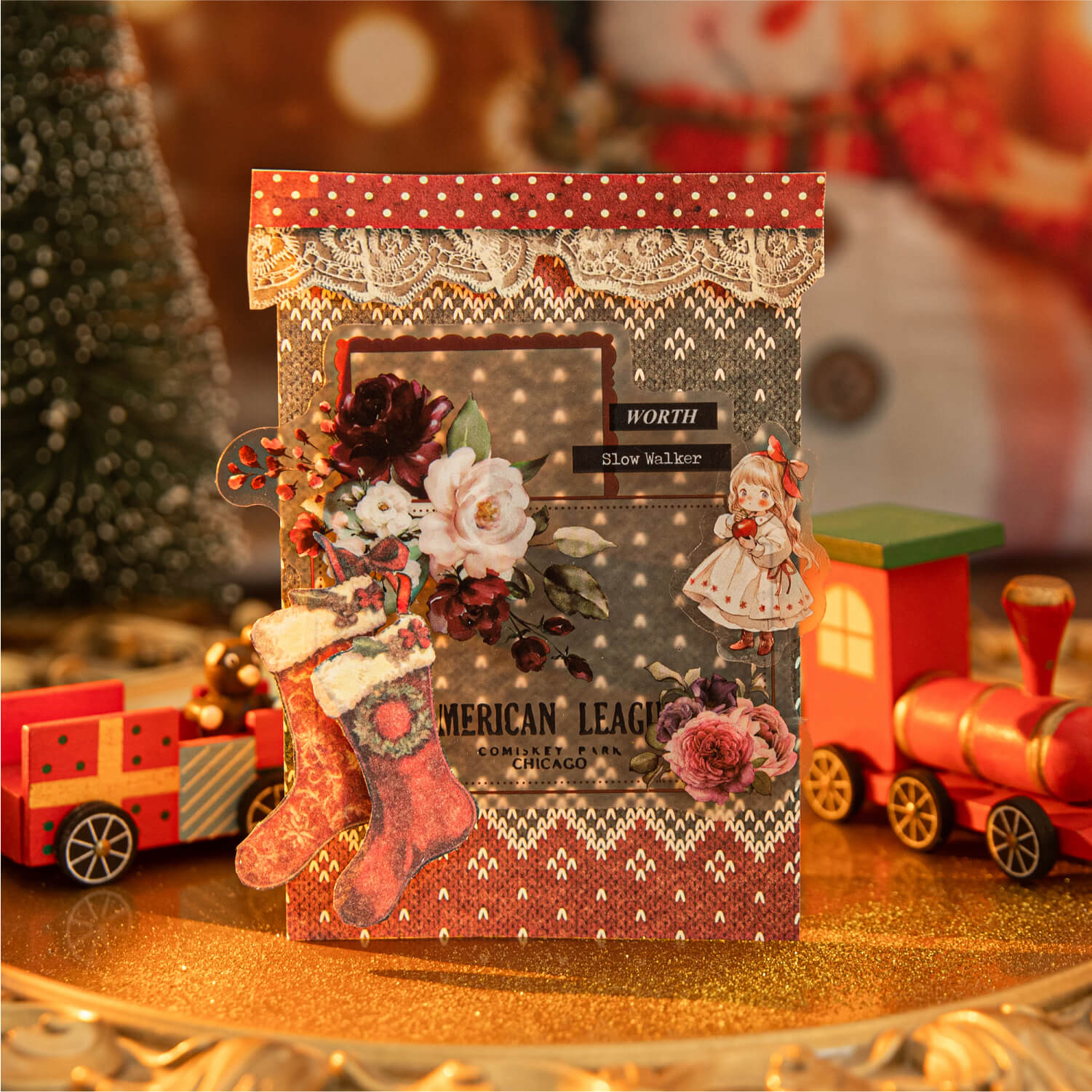 Christmas Adventure Embossed Scrapbooking Paper | 28 PCS