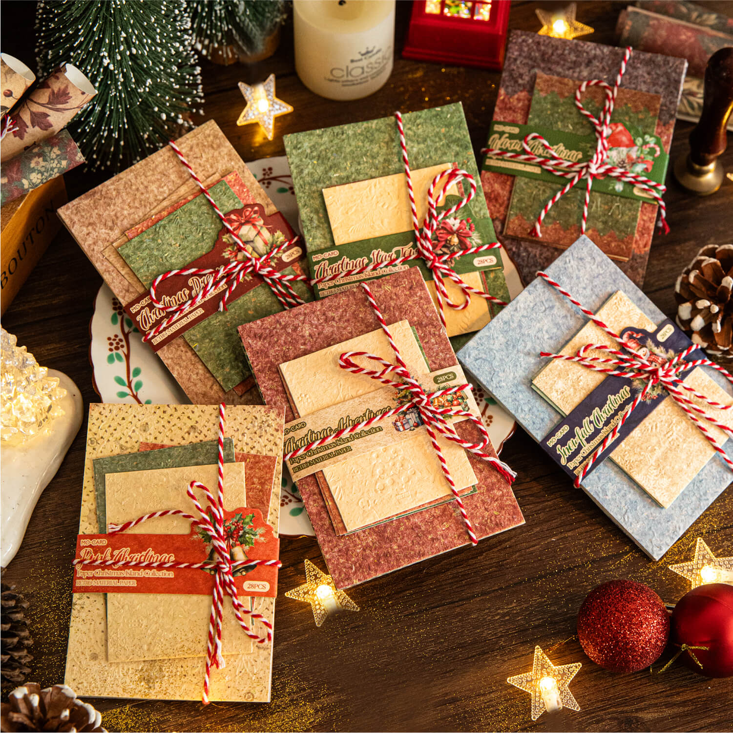 Christmas Adventure Embossed Scrapbooking Paper | 28 PCS