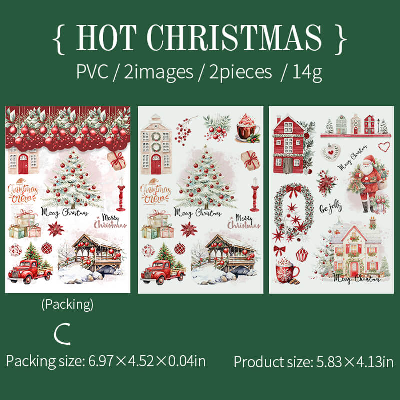 Christmas Party Transfer Stickers | 2 PCS