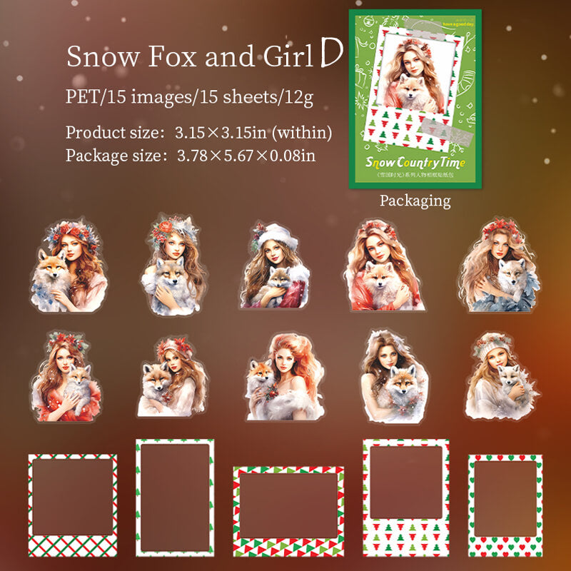 Christmas Polaroids Sticker | 15 PCS