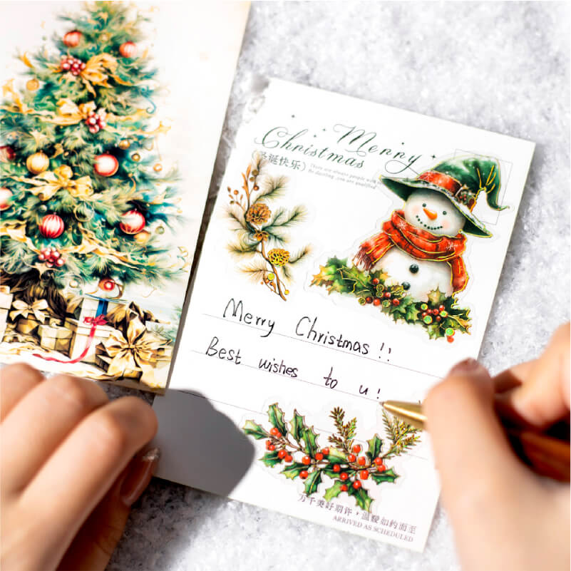 Christmas Postcard Scrapbooking Paper | 30 PCS