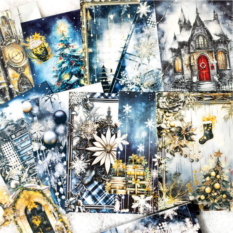 Christmas Postcard Scrapbooking Paper | 30 PCS