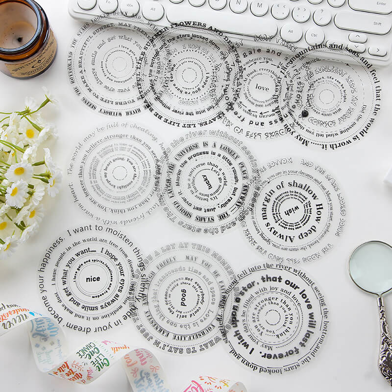 Circle Border Stickers | 10 PCS