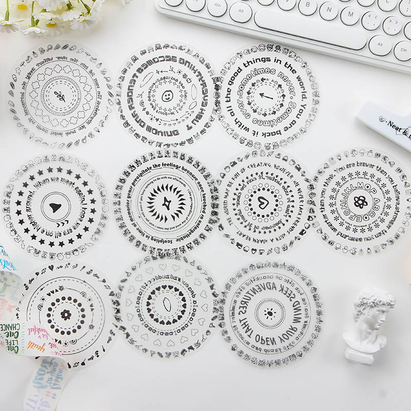 Circle Border Stickers | 10 PCS