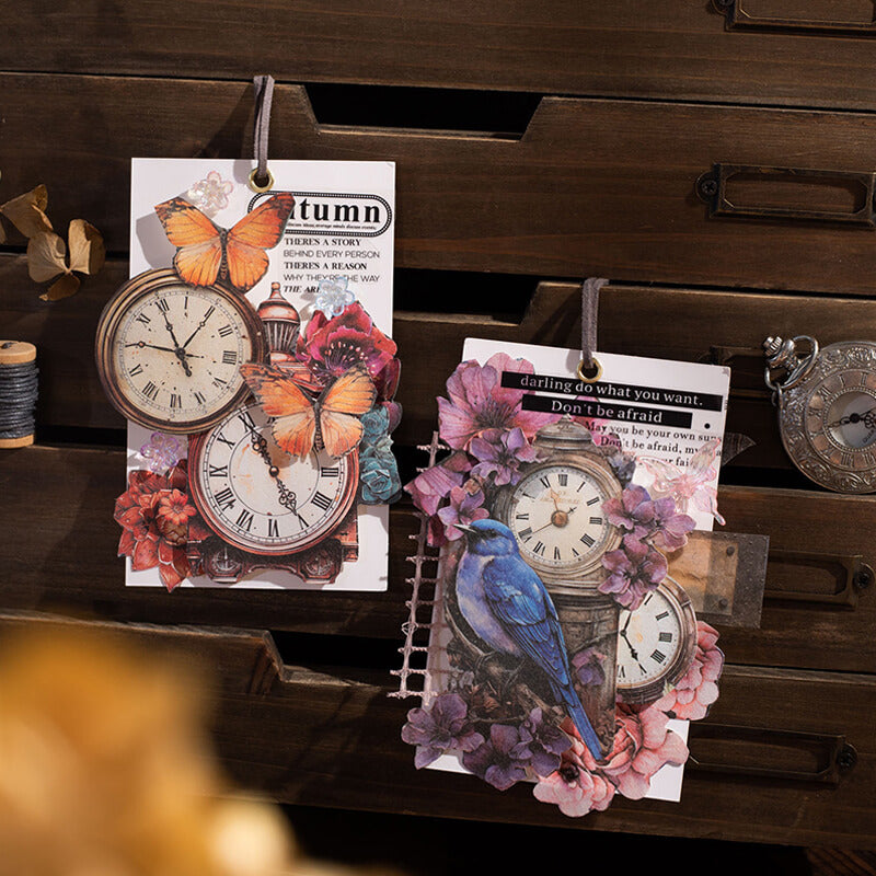 Clock Journal Scrapbooking Paper | 30 PCS