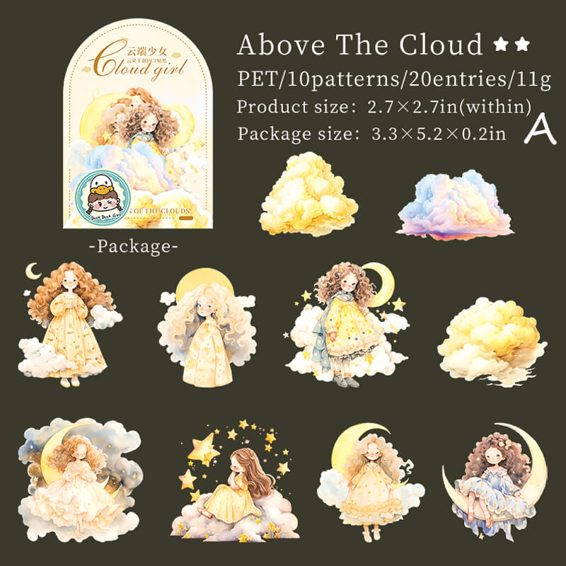 Clouds Girl Stickers | 20 PCS