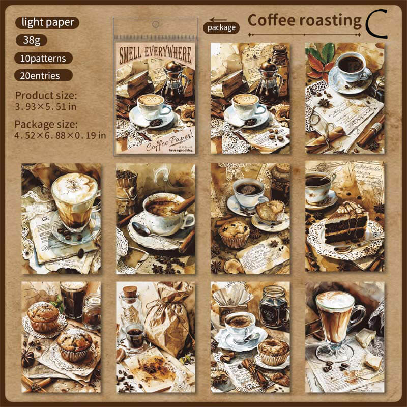 Coffee Scrapbooking Paper | 30 PCS