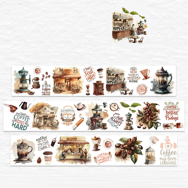 Coffee Theme PET Tape | 1 Loop