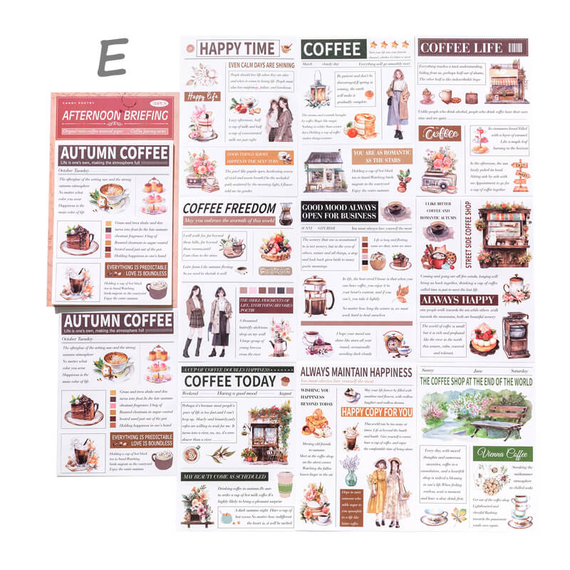 Coffee Themed Papers | 30 Pcs