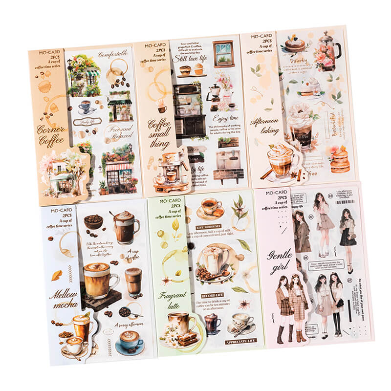 Coffee Themed Transfer Stickers | 2 Sheets