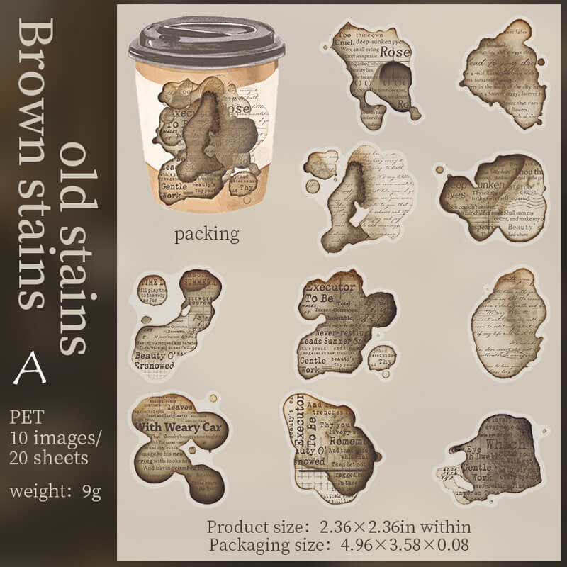 Coffee Traces Stickers | 20 PCS