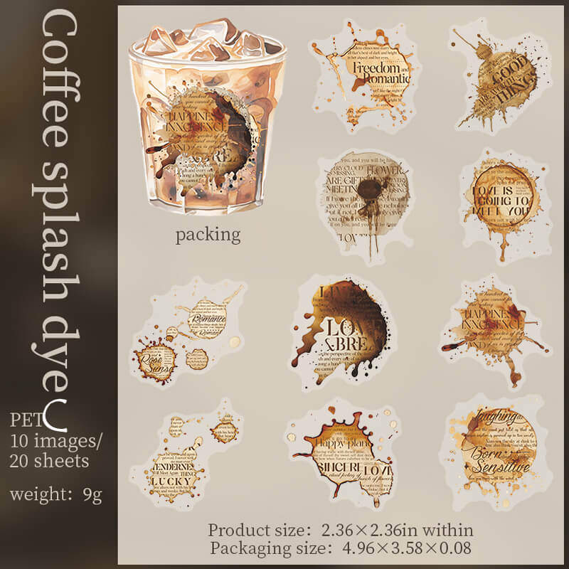 Coffee Traces Stickers | 20 PCS