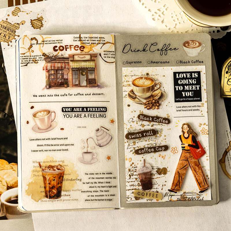 Coffee Traces Stickers | 20 PCS