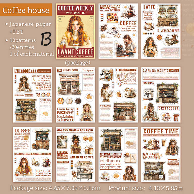 Coffee Weekly Stickers | 20 PCS