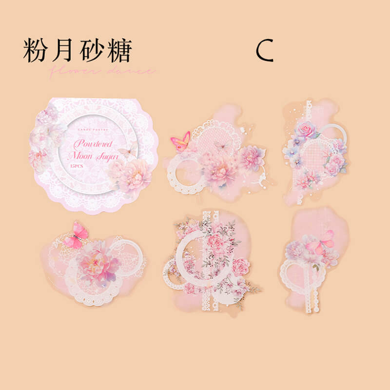 Dance Among Flowers Stickers | 15 PCS