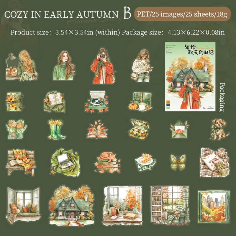 Diary for Autumn Stickers | 25 PCS