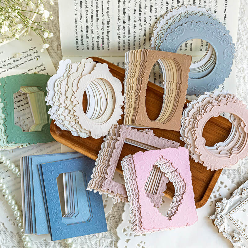 Embossed Hollow Collage Frame | 10 PCS