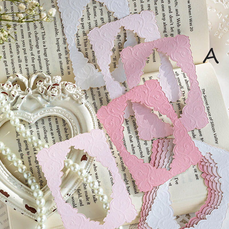 Embossed Hollow Collage Frame | 10 PCS