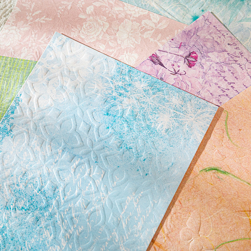 Embossed Scrapbooking Paper | 22 PCS