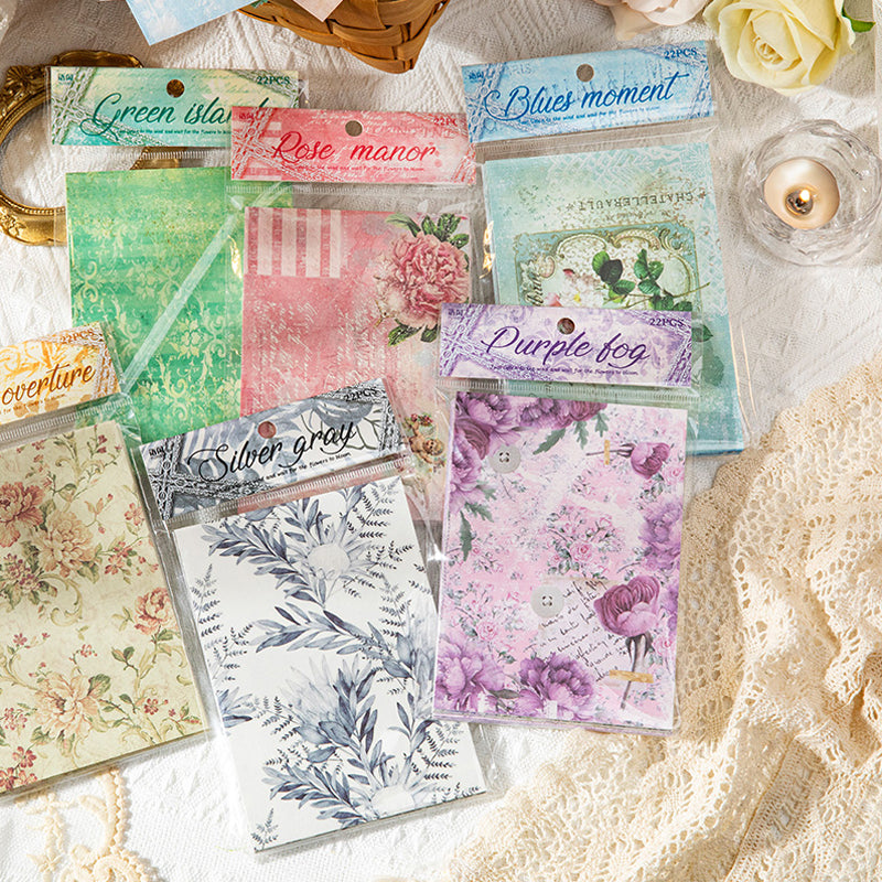 Embossed Scrapbooking Paper | 22 PCS