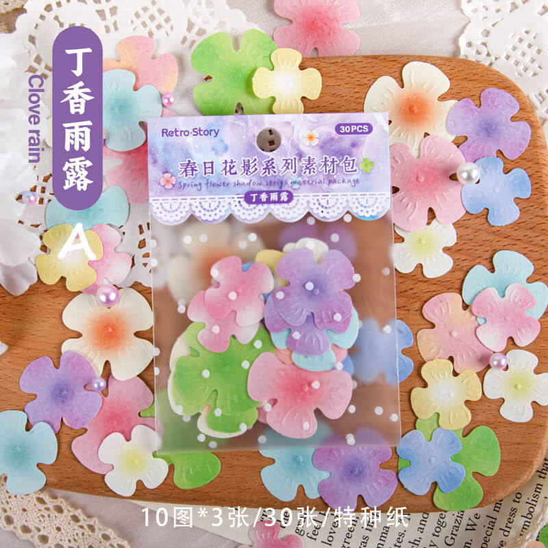 Embossed Spring Flowers | 30 PCS