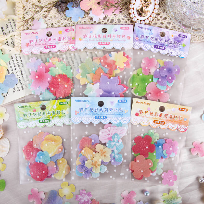 Embossed Spring Flowers | 30 PCS