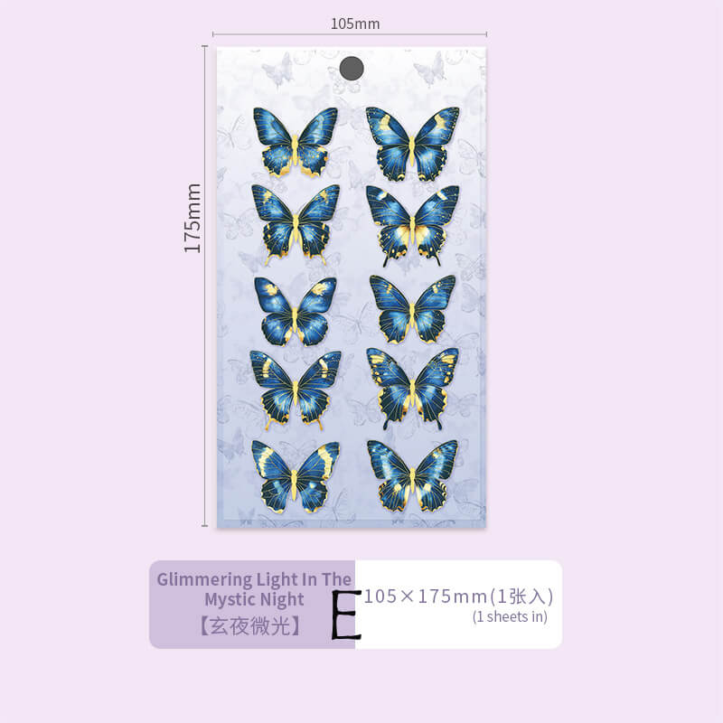 Fantasy Butterfly Stickers | 1 Sheet